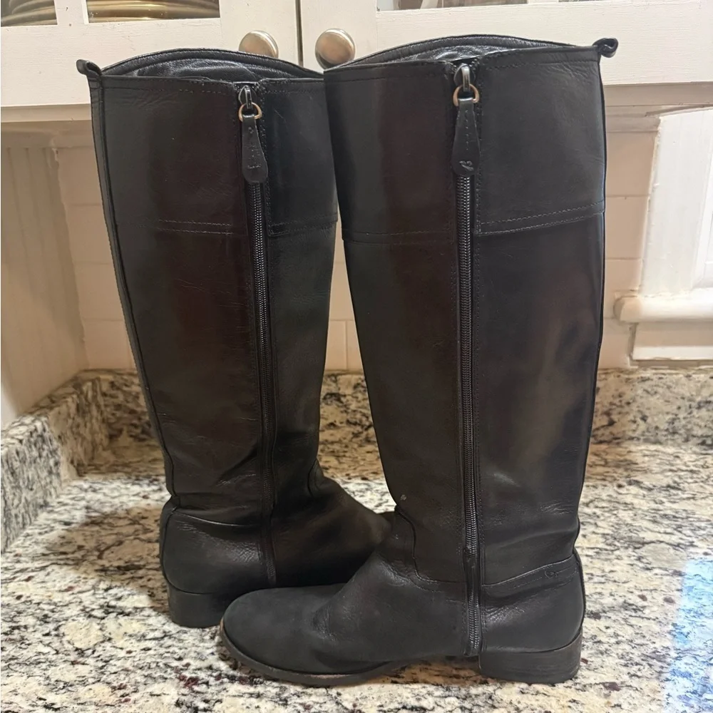 Tory Burch Kiernan Black Riding Boots 10M